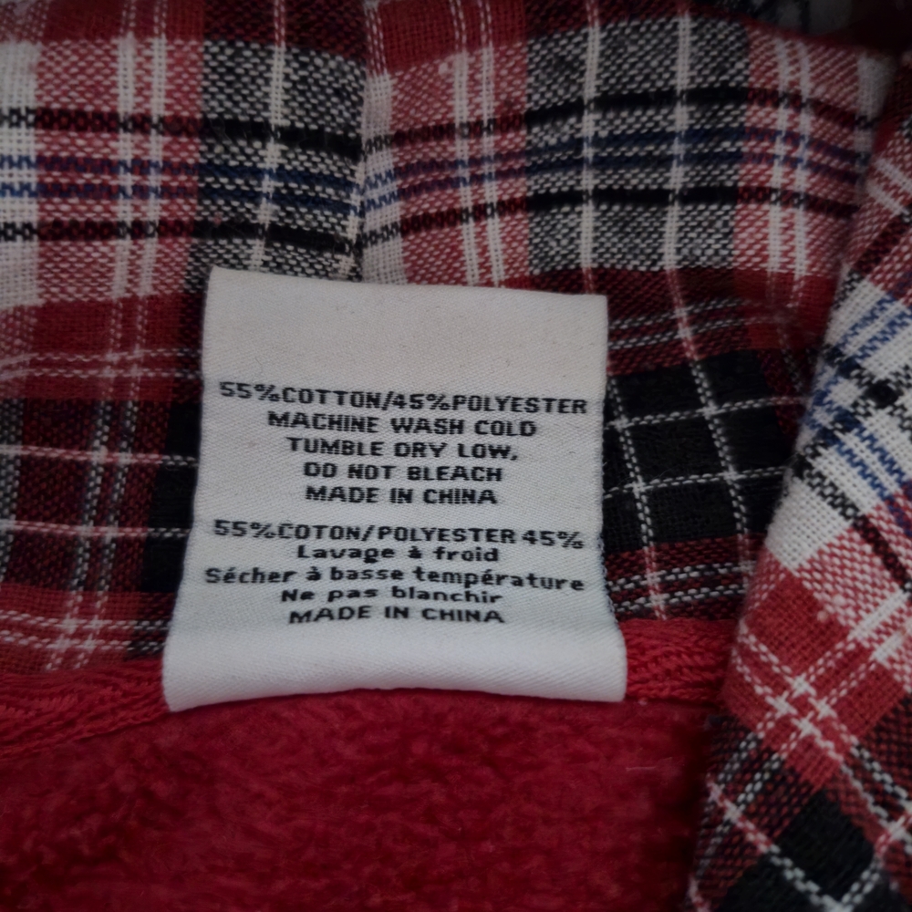 Vintage Banff Canada Red Plaid Applique Hoodie - XL, Retro Y2K - Picture 9 of 17